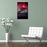 Vista 5 de JDM - Póster de auto musculoso Challenger, pintura decorativa, lienzo, arte de pared, póster de sala de estar, dormitorio, 08 x 12 pulgadas