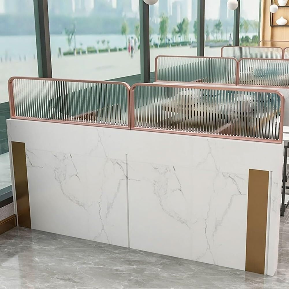 Genérico Mampara de Cristal Moderna: Elegantes Paneles de Hierro para oficinas, restaurantes y hoteles. Divisor Decorativo de 40 x 120 cm con Elegante diseño de Rayas.