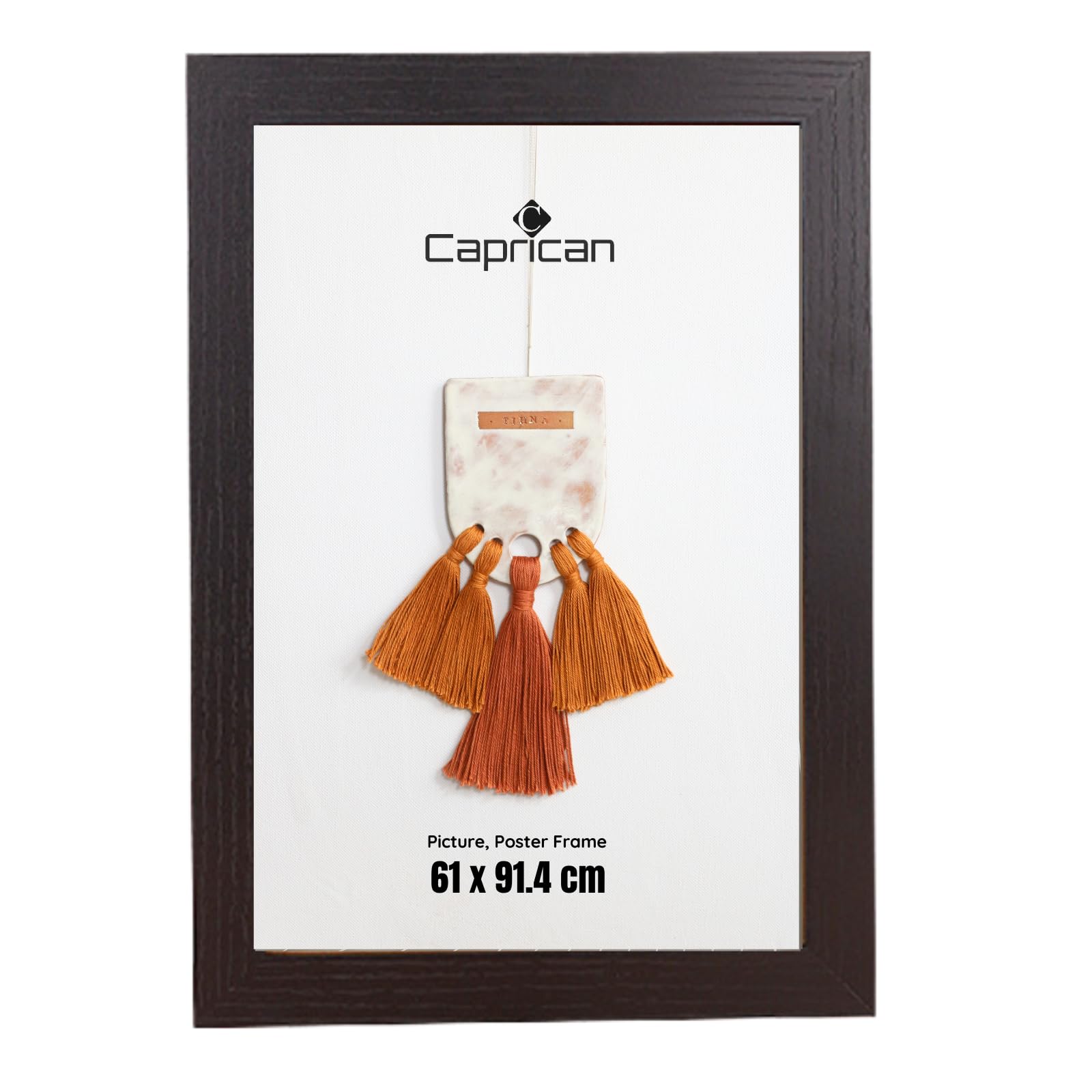 caprican Picture Frames - Black Photo Frame with Safe Perspex Front - A1 A2 A3 A4 A5 Photo Frames Multiple Pictures Sizes Colors, Portraits & Wall Mounting Orientation (61 x 91.4 cm)