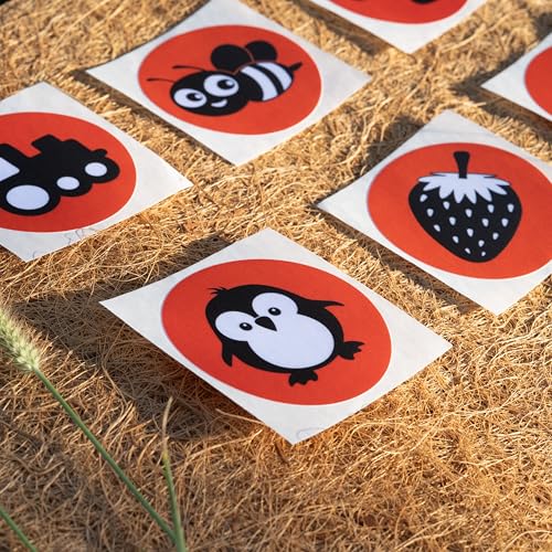 Moky Babysticker für den Kinderwagen, Kindersitz - Kontrast Aufkleber zur Unterhaltung ihres Babys für unterwegs & zu Hause (Kontrast)