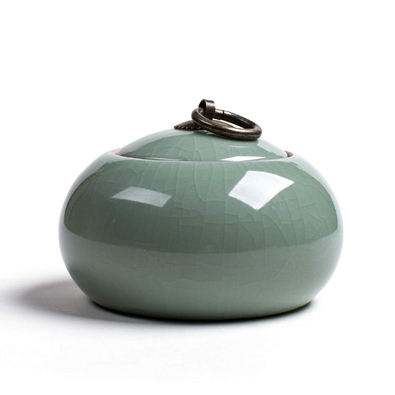 Uziqueif Handmade Ceramic Pet Cremation Urns Memorial Hall Ashes Casket Handmade Ceramic Keepsake Funeral Urn For Home Or Cemetery Dog Cat,A