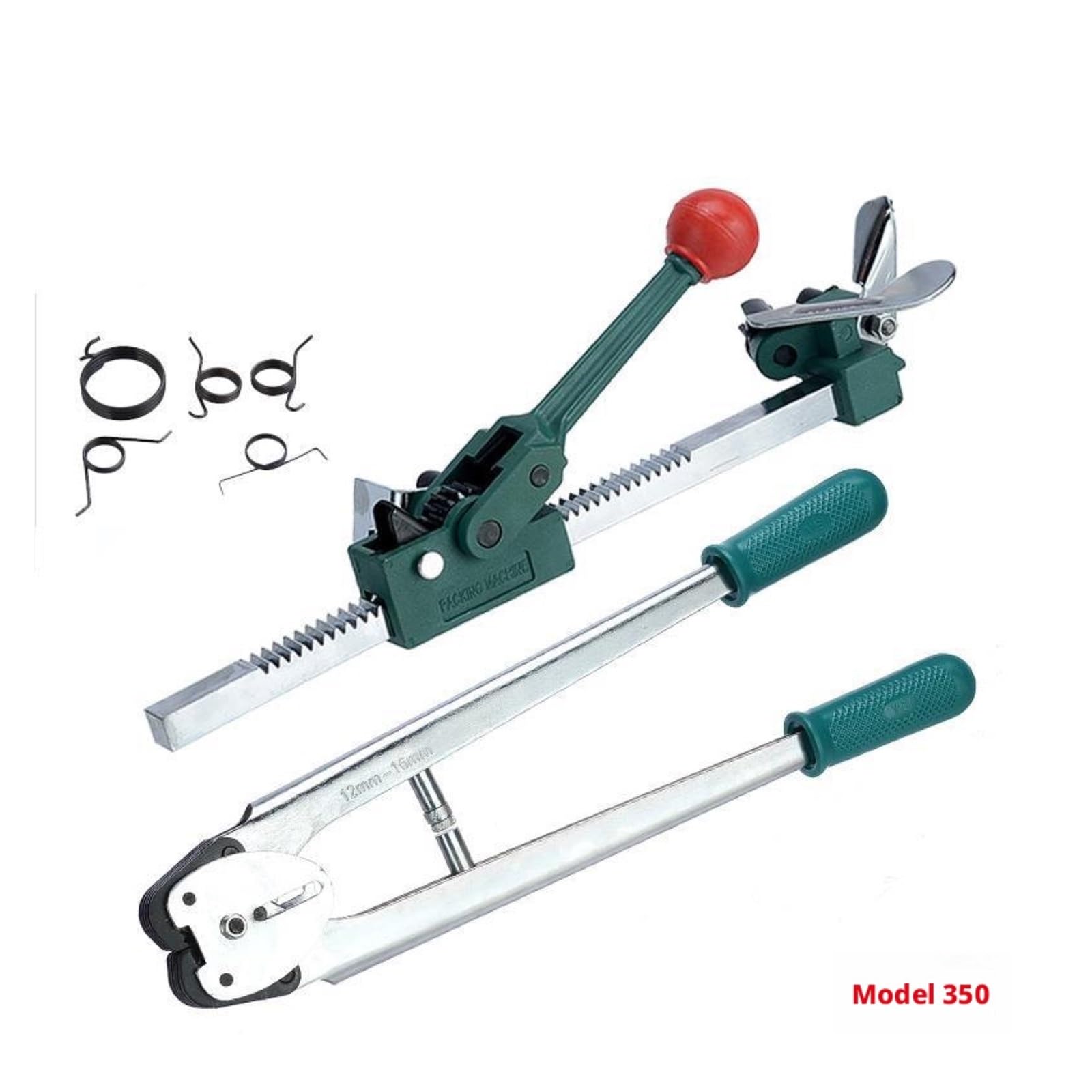 Macchina Reggiatrice, Kit di reggiatura in acciaio fuso a 5 piastre for impieghi gravosi, sigillatore e tenditore manuali in PP