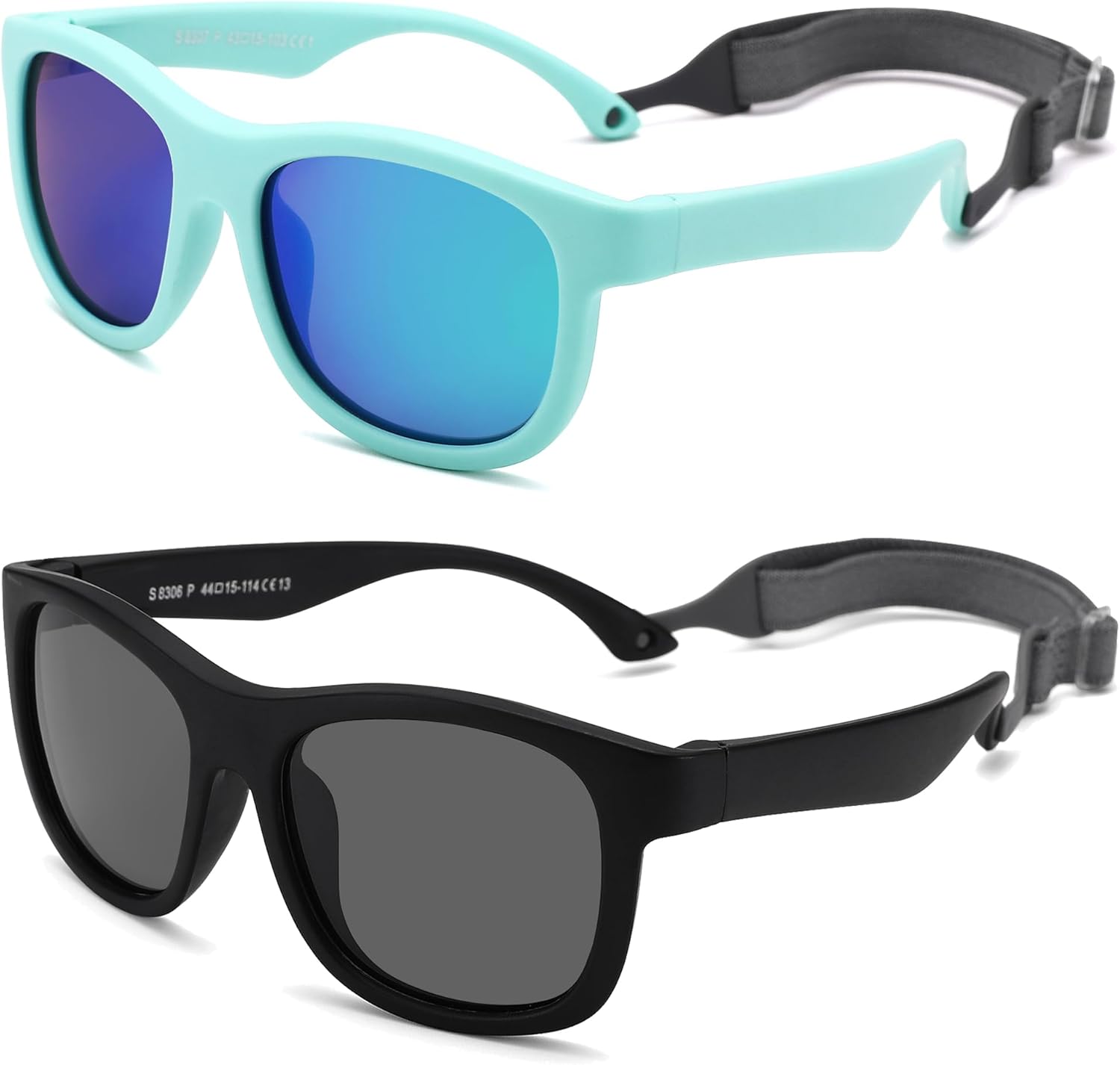 Pro Acme Flexible Baby Polarized Sunglasses with Strap Adjustable Toddler Infant Age 0-24 Months