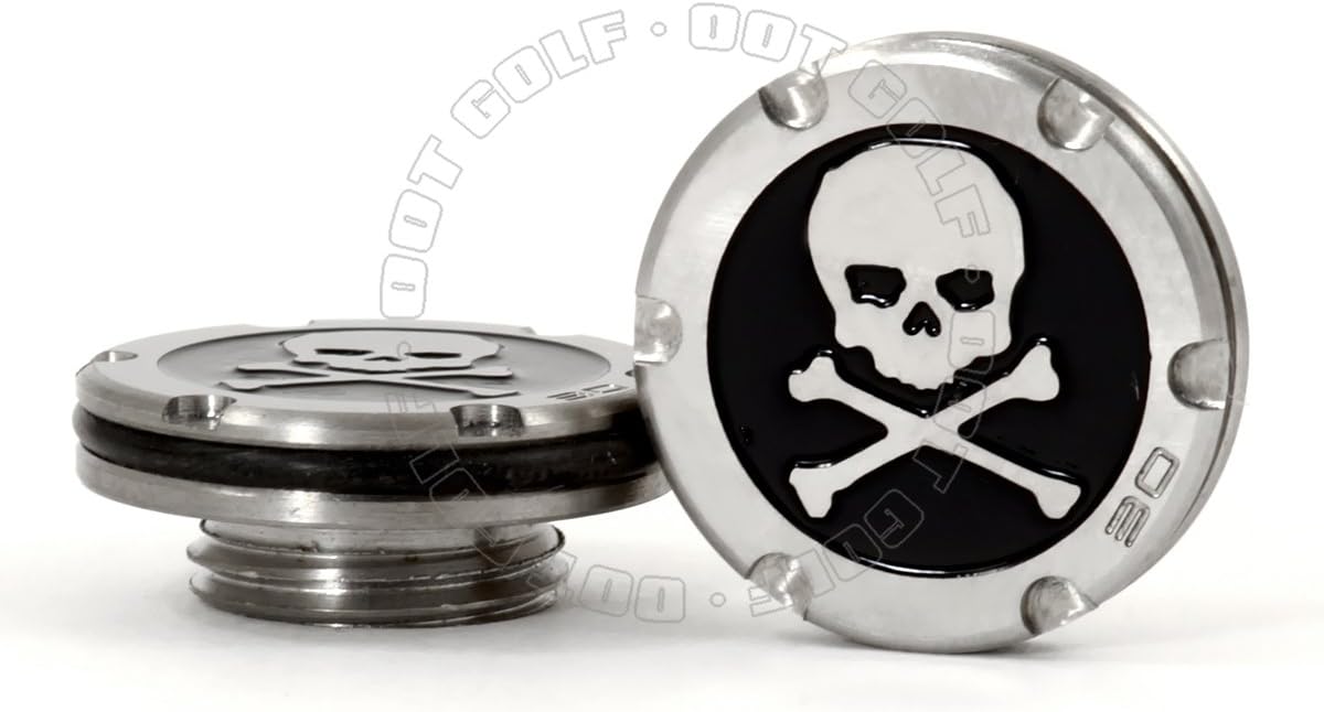 19th Hole Custom Shop 2 x 30g Deluxe Tour Style Weights for Scotty Cameron Fastback, Squareback and Roundback Putters Wrench, Skull, Black