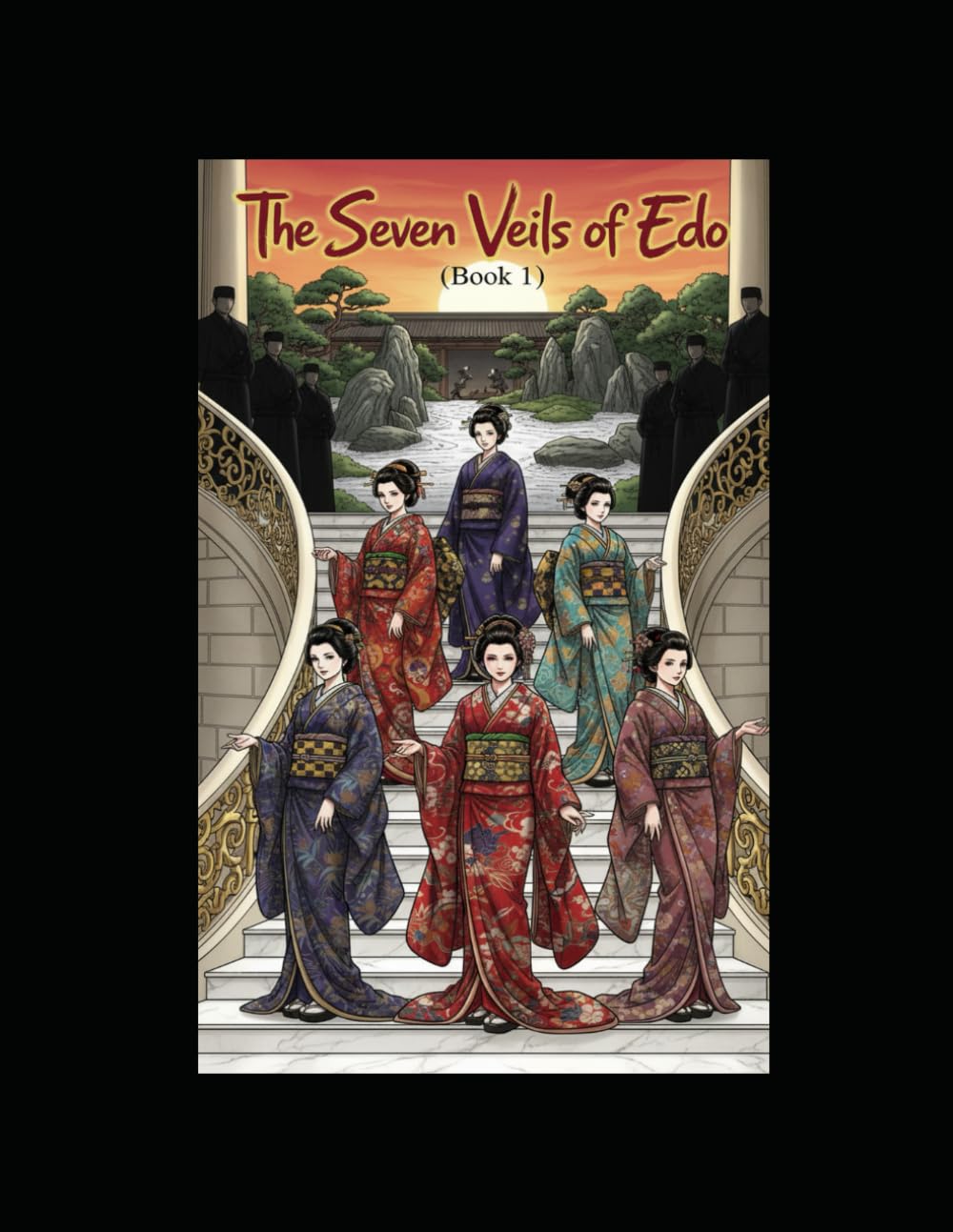 The seven veils of edo: Accompanying novel: 1 (The shoguns veil coloring book series)