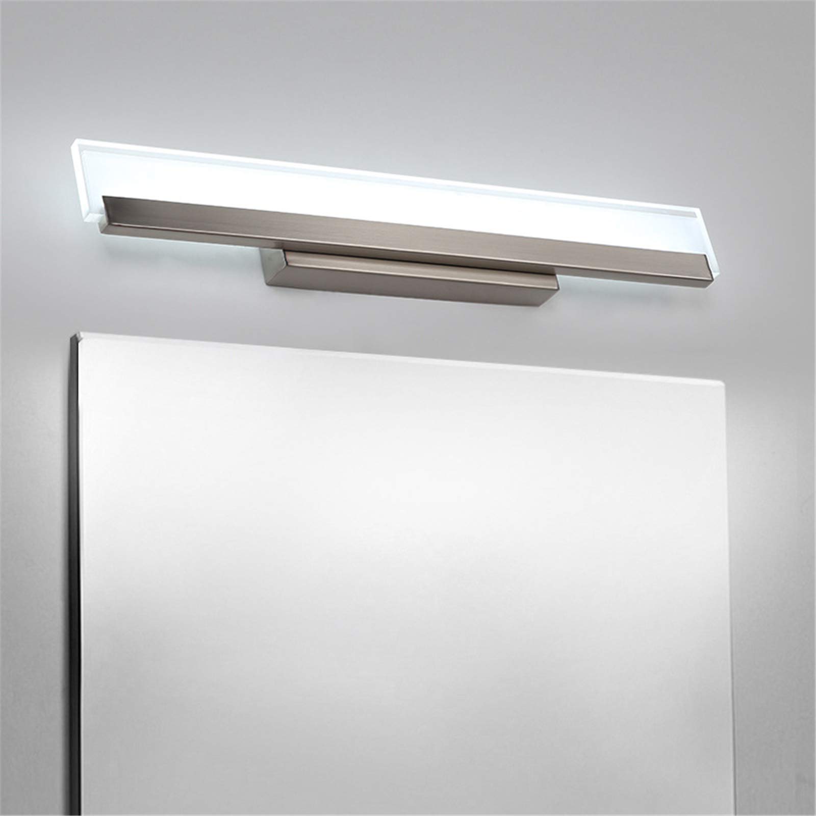 Led Mirror Light 56Cm Nordic Silver Artwork Picture Light Study Room Wodoodporne Światło Ścienne Lampa Do Szaf Lustrzanych