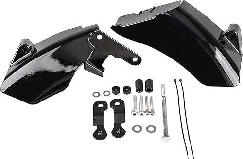 Miniatura 3 de Kit de cubierta de protector térmico para deflector de aire de marco medio para Harley Dyna Wide Glide Low Rider Street Bob Fat Bob 2006-2022, negro