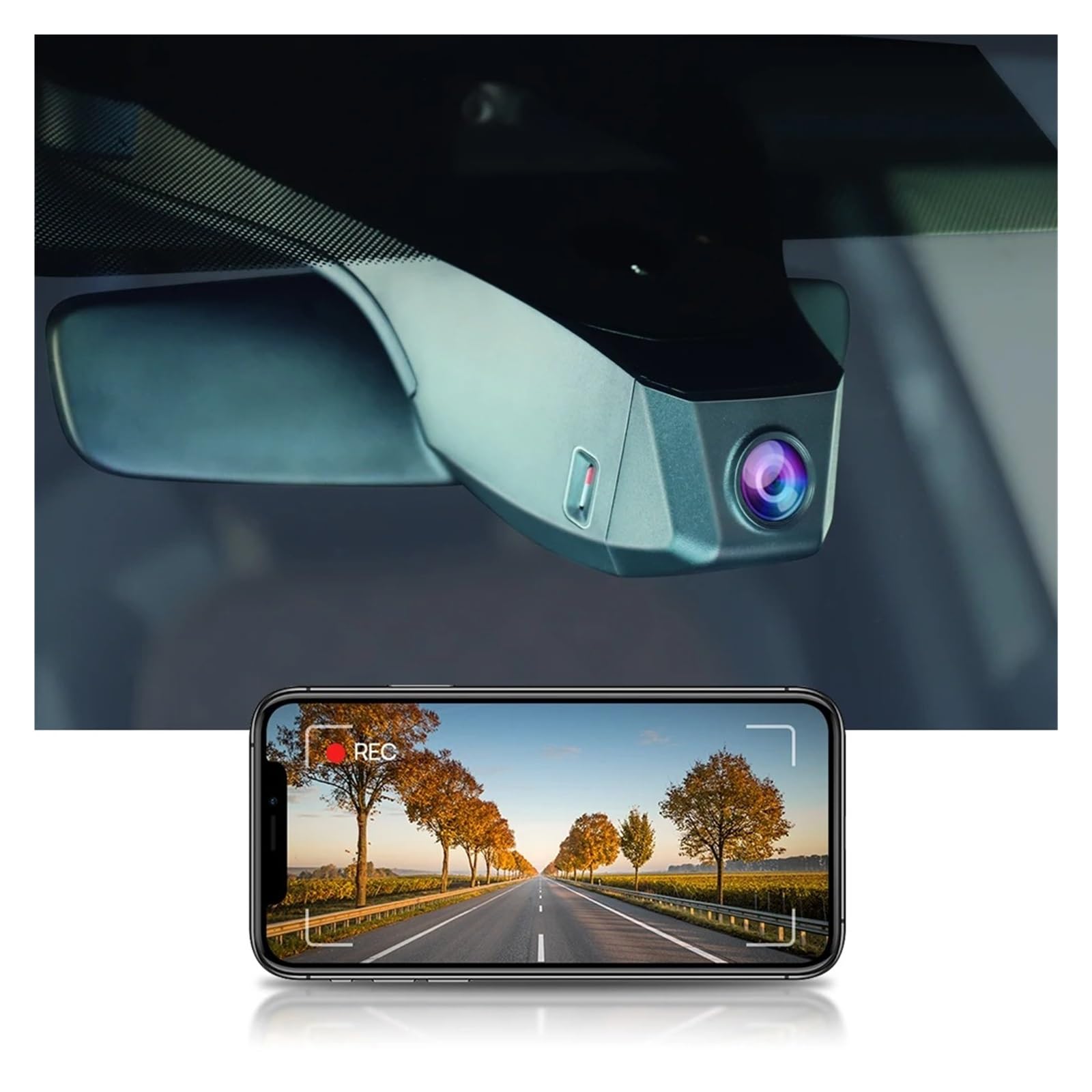 Kamera zapasowa 4K Dash Cam zamiennik dla VW dla ID.4 dla Q4 dla E-tron dla Cupra dla Tavascan, WiFi samochodowa kamera DVR z noktowizorem, styl OEM (4K przód 64 GB, A) (B/2K Dual 64GB)