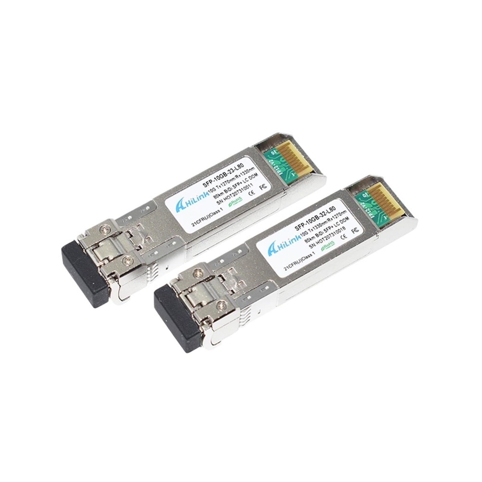 Dwukierunkowy SFP+ SFP Transceiver światłowodowy Pojedynczy SFP+ 10G 80KM