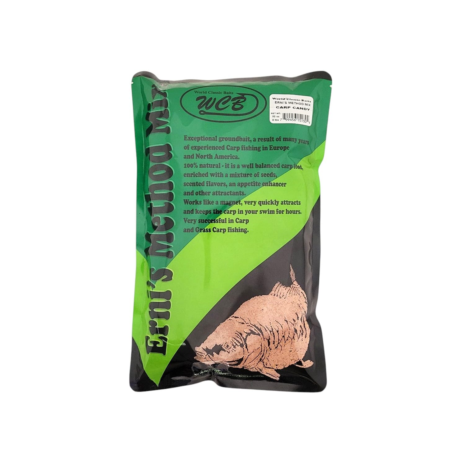 WCB Carp Baits Groundbait Chum Mix Feeder Mix Carp Bait - Erni's Method Mix - Ideal for Carp and Catfish Fishing (Flavor: Carp Candy New in 2025