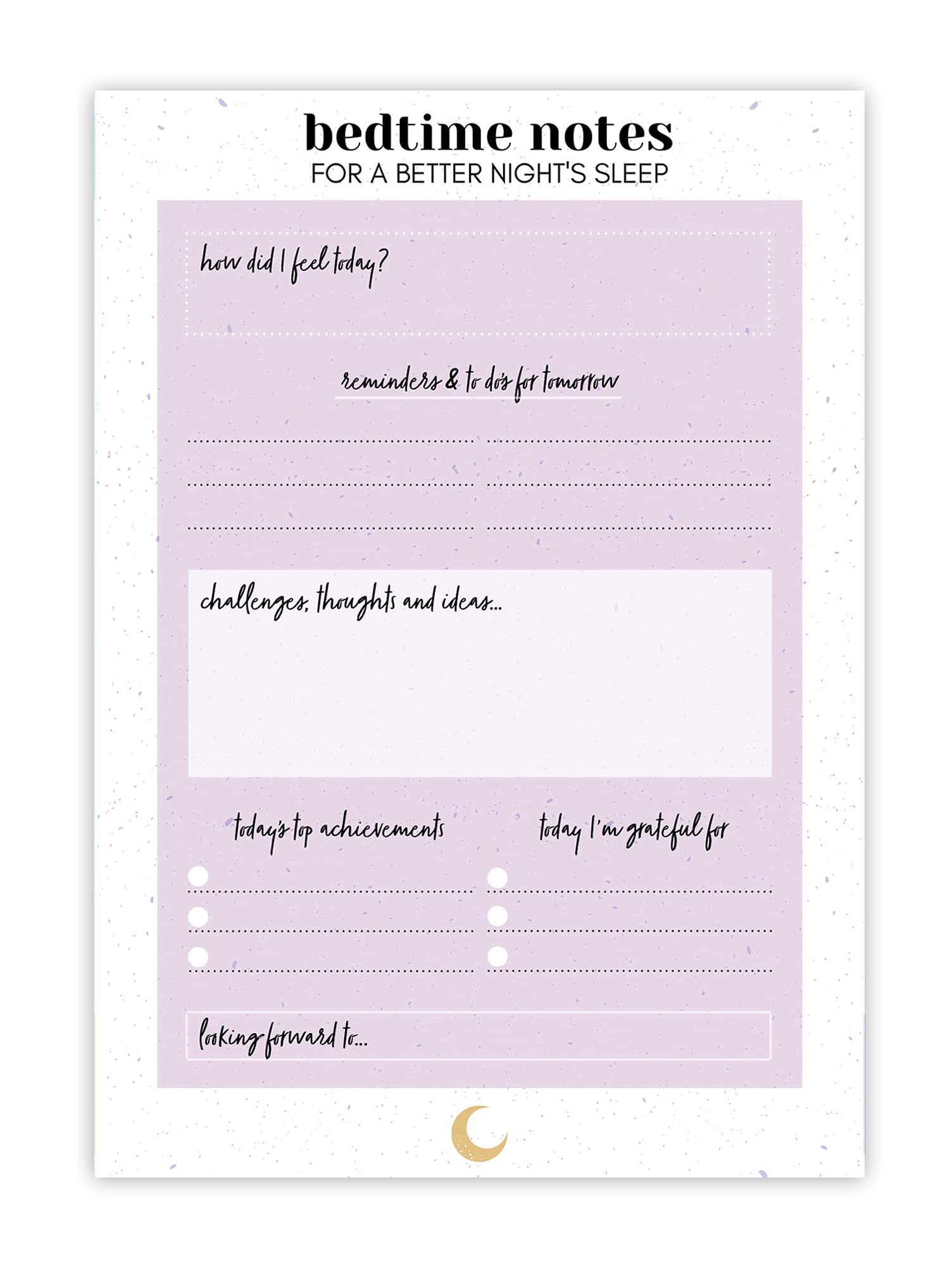 A6 Mini Bedtime Notepad Self Care Gifts For Women Sleep Better Clear Your Mind Brain Dump Planner Before Sleep Night Journal Daily Gratitude BYANIKA (Pink)