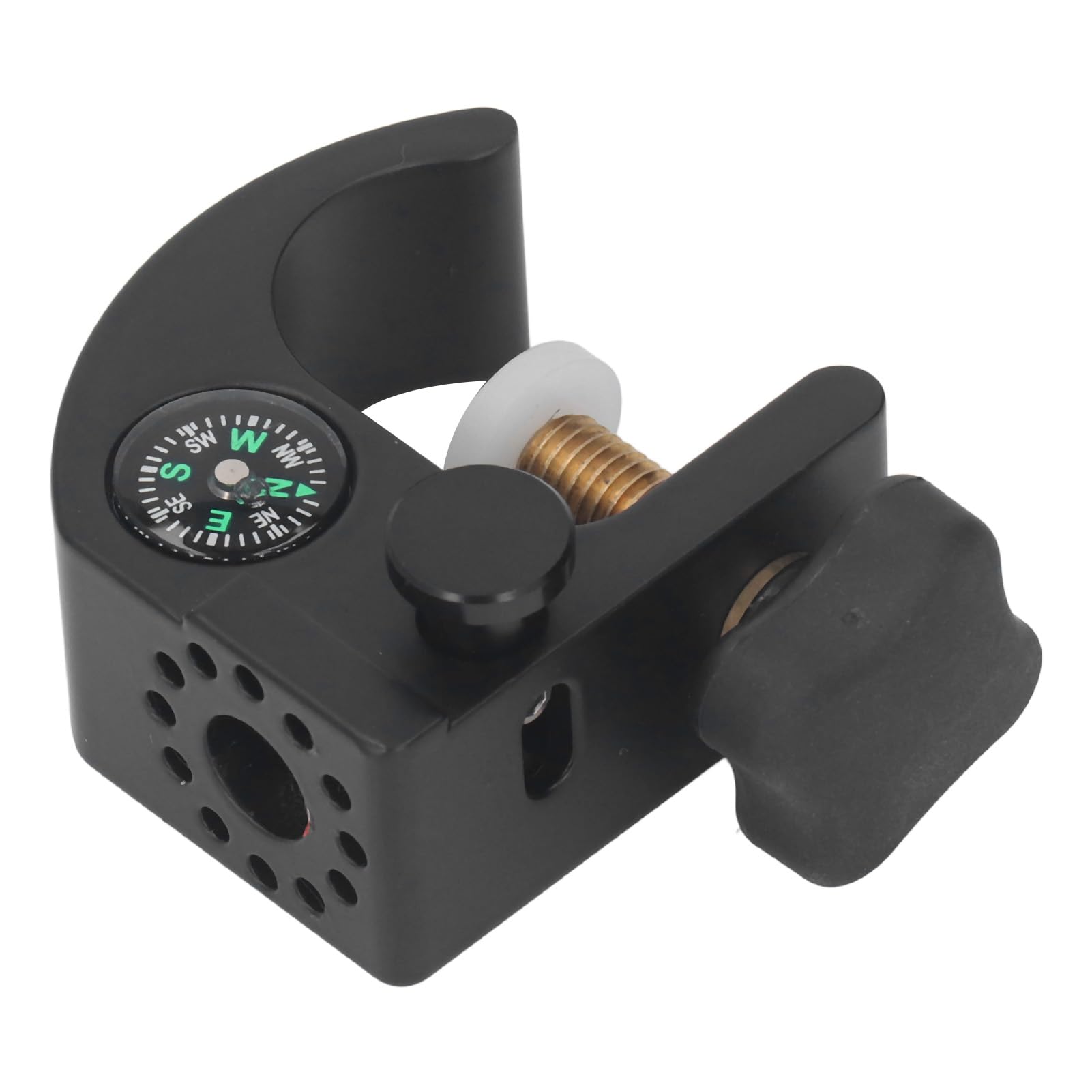 YedaHcy GPS RTK Pole Clamp Data Collector Holder, Adjustable Aluminum Alloy Bracket with Small Compass, Lightweight and Sturdy for Indoor Outdoor Use