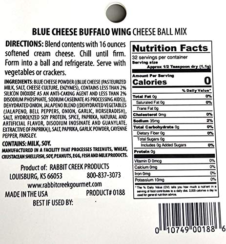 Rabbit Creek Savory Cheeseball Mix Variety Pack of 3 – Spinach Delight, Blue Cheese Buffalo Wing, and Herbs & Garlic Cheeseball and Appetizer Mix - Thumbnail 3