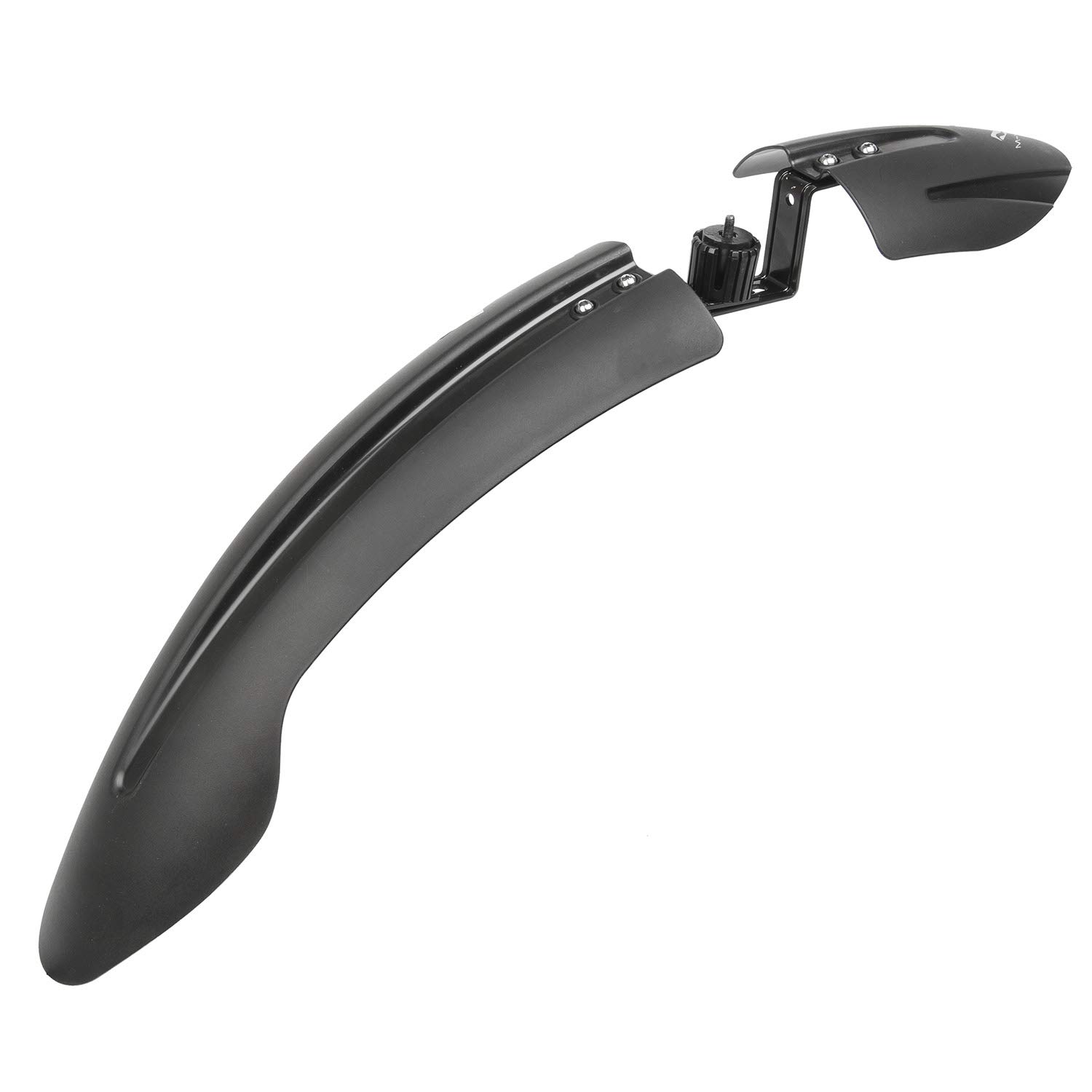 M-Wave Unisex Adult Mud Max Plus QR.F Clip On Mudguard for Front - Black, 26-29-Inch