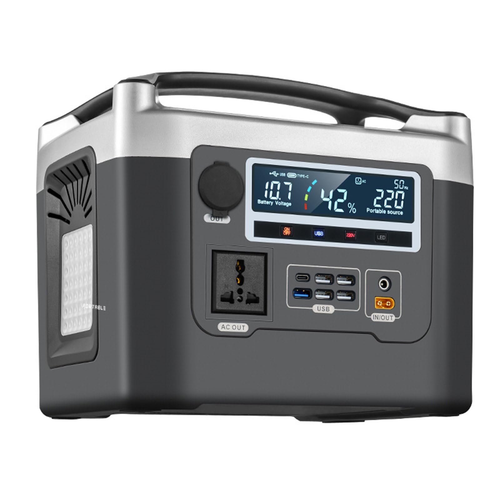 Alimentatore Mobile da 220 V, Batteria Esterna Portatile, Grande capacità, autoguida, Veicolo di Emergenza, casa, 800 W