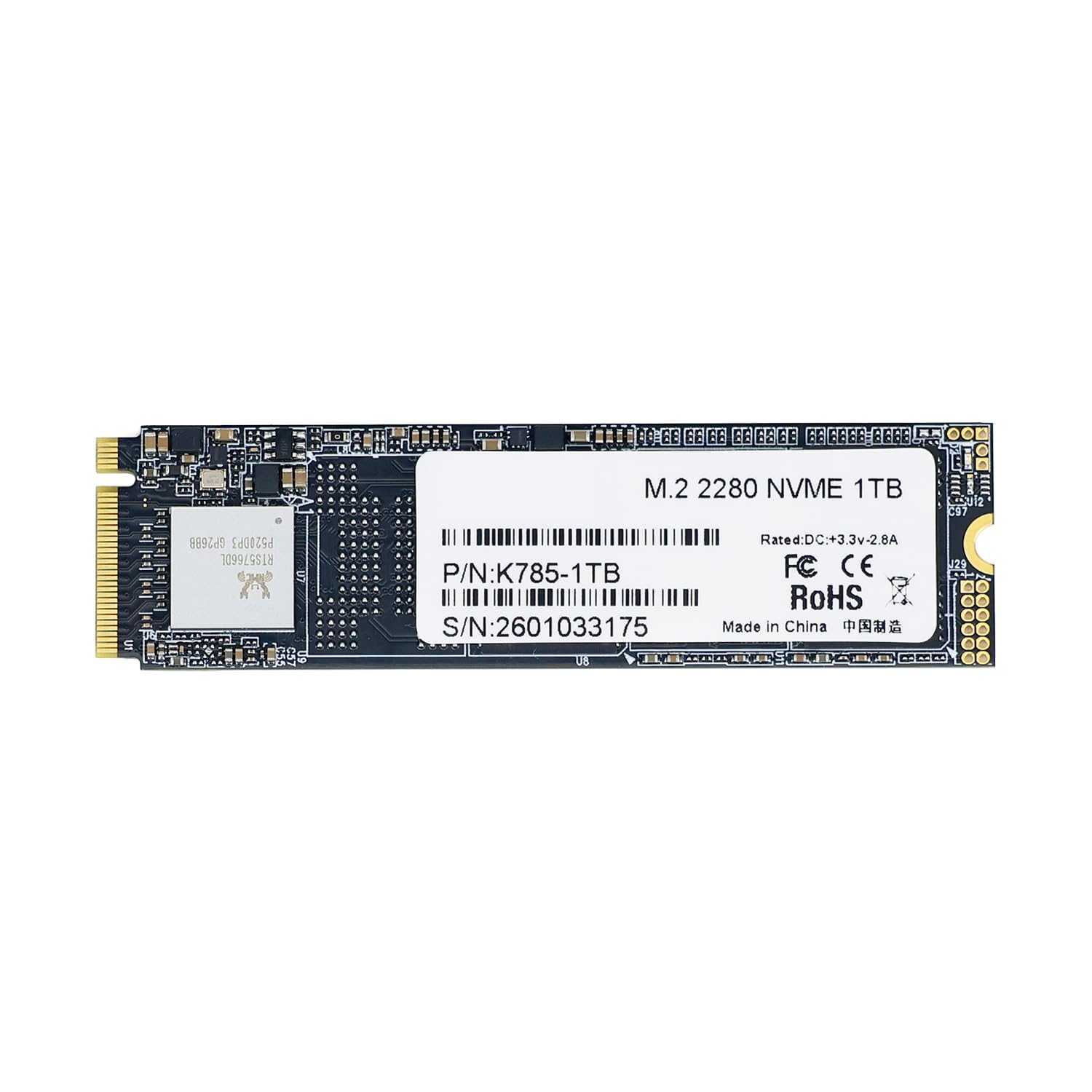 Yahboom 1TB SSD, PCIe Gen3 NVMe M.2 2280, Up to 2134MB/s, for Jetson Orin,RPi,Laptop,PC,Handheld Gaming Consoles, Solid State Drive,Only 1TB SSD