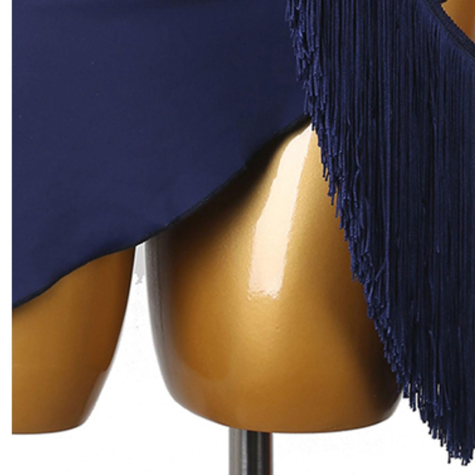 Damen Lateinrock Ballsaal Tanzkleid Hängender Hals Schöne Rücken Quasten Praxis Kleidung Tanzrock Rumba Samba Cha Cha Tanzkleidung