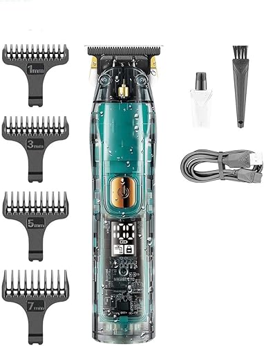 Cortadora de pelo, recortadora de barba para hombres, cortadora de pelo impermeable, cortadora de pelo inalámbrica, cortadora de pelo con hoja en T,