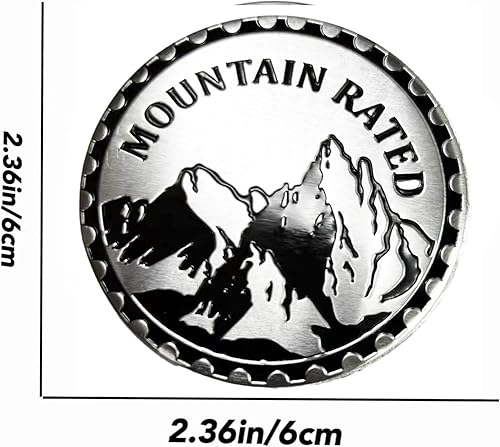 Miniatura 10 de 4 x 4 emblemas de metal para automóvil, emblemas de metal 3D, calcomanías redondas para insignias de automóvil, calcomanías compatibles con Jeep