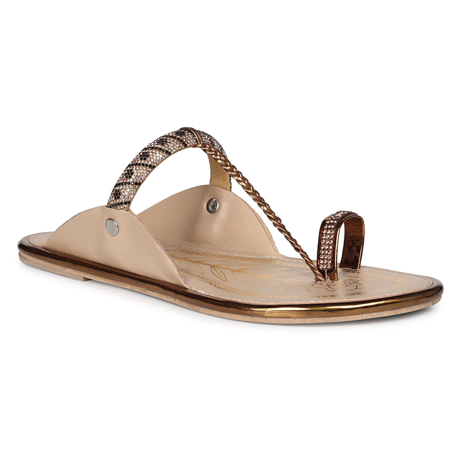 Women's Flat Slip-On Toe-Ring Sandals | Stylish Comfort Chappals | Lightweight Fashion Footwear for Casual, Ethnic, Party & Daily Wear-image-42