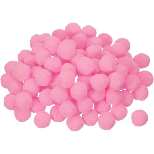 MECCANIXITY Pom Felt Balls Felting Fabric 2cm 20mm Pink for Home Crafts Project DIY Pack of 100
