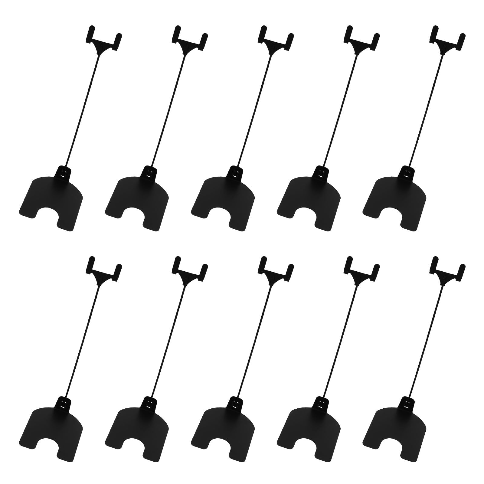 Zerodeko Porta Cartellini Prezzi in Ferro Nero 20 Cm Set da 10 Pezzi Doppia Clip per Esposizione Prezzi da Tavolo in Negozi, Ristoranti e Fiere Aziendali