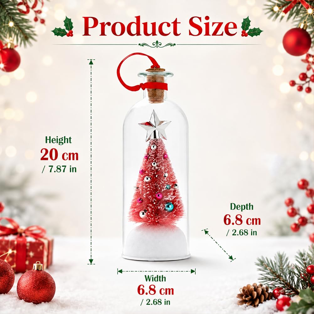 Albero di Natale registrabile in una bottiglia di vetro, ricordo messaggio