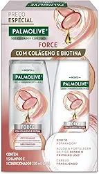 Palmolive Shampoo e Condicionador Kit SOS Cuidados Especiais Force com colágeno e biotina 350ml Shampoo + Condicionador