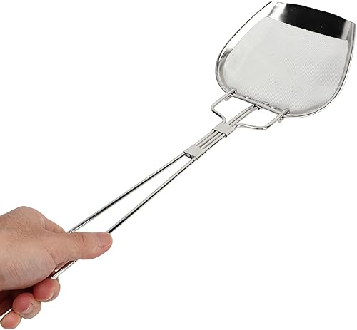 Miniatura 7 de Colador de aceite de malla fina, cucharón de colador de acero inoxidable 304, cuchara de colador de alta practicidad, colador con asa, cuchara
