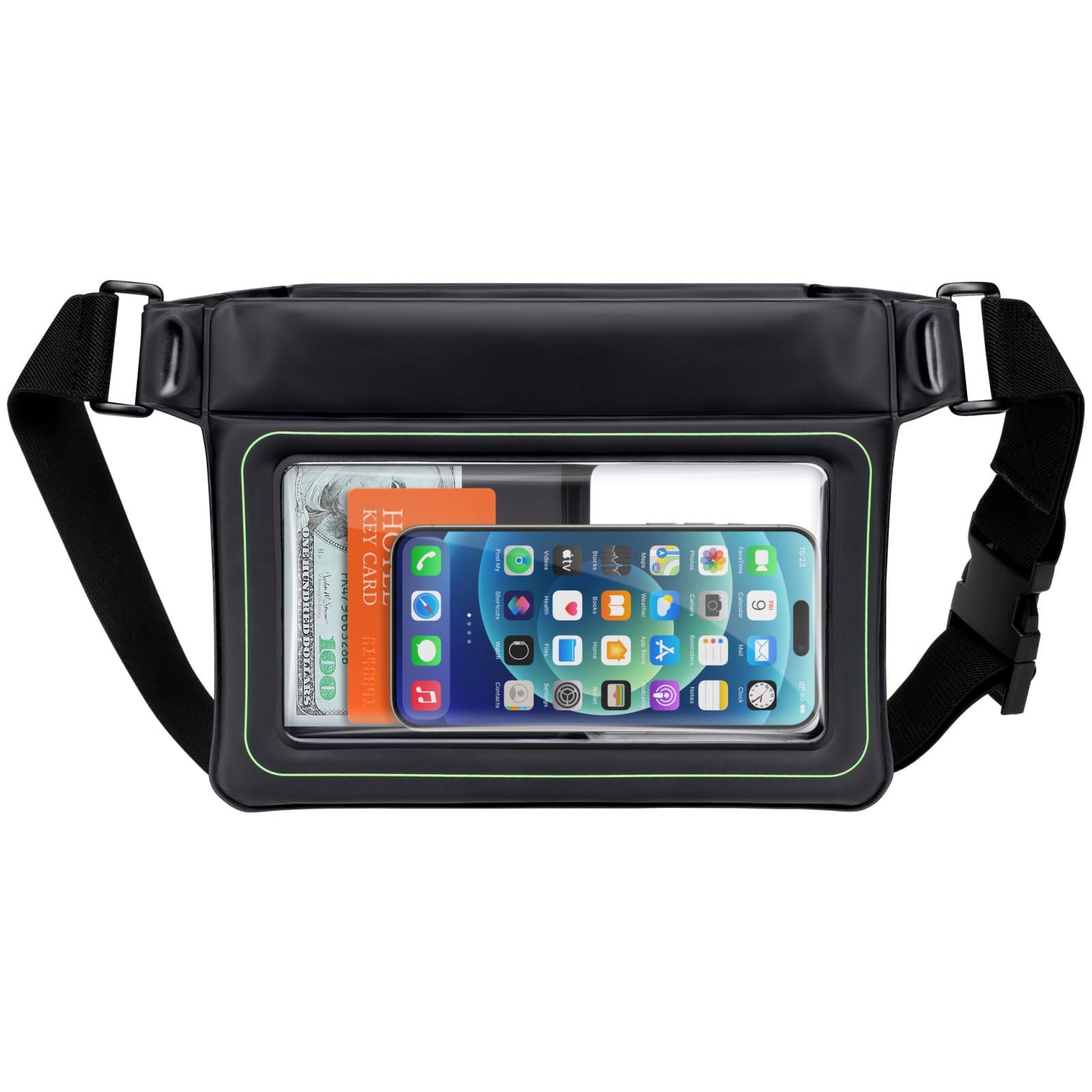 F-color Waterproof Fanny Pack Floating - Waist Pouch with 35oz Buoyancy - Cruise Essentials Must Haves Waterproof Bag Keeps Phone Valuables Safe for Swimming Beach Kayaking Boating
