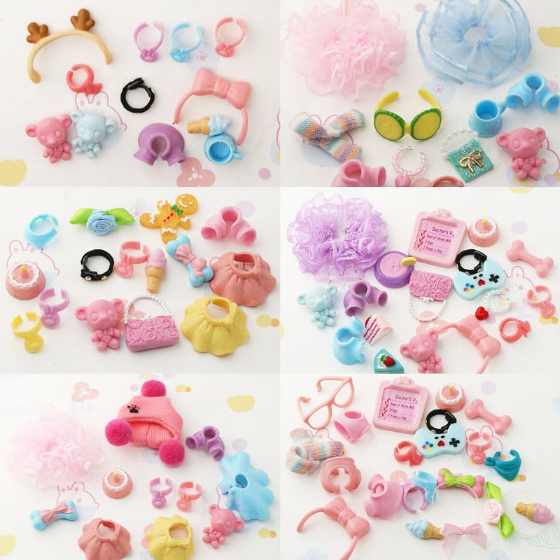 Lot 25 Accessoires Aléatoires LPS - Vêtements, Nœuds, Chapeaux Pour Figurines Littlest Pet Shop