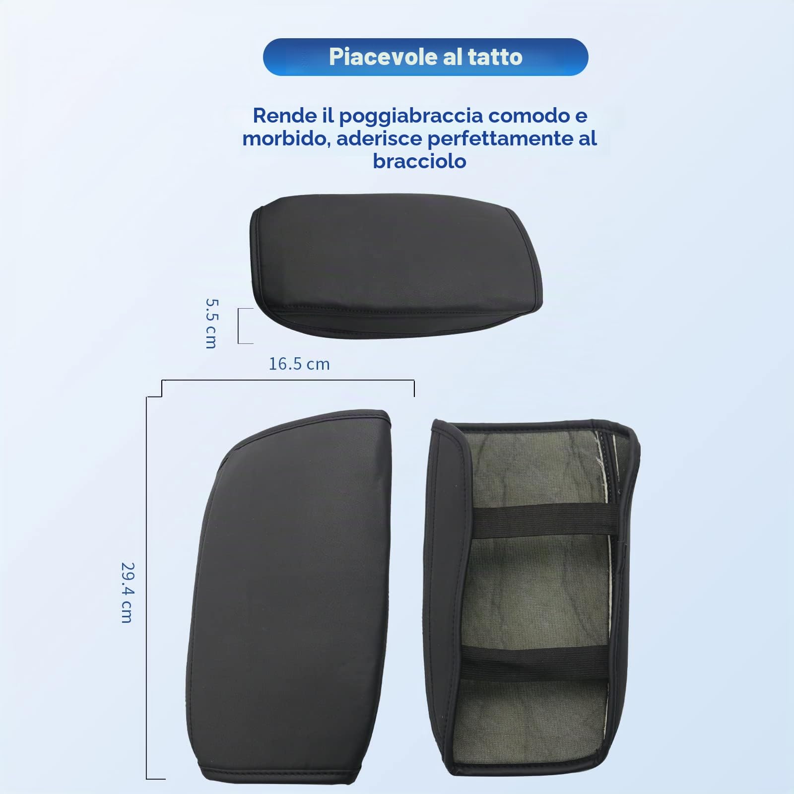 CDEFG Compatibile con VW Tiguan 2 2016-2022 2023 Seat Tarraco Coperchio di protezione scatola del bracciolo per parti auto Guscio decorativo del bracciolo R Line Tarraco Accessori (Linea Nero)
