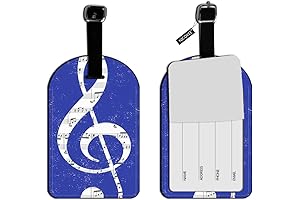 Nicokee Blue Treble Clef Instrument Luggage Identifier Travel Tags
