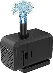 Bomba Submersa Bombinha Motor Para Fonte Água Aquário 25W, 1600 L/h para Fontes, Hidropônicos, Lagos e Aquários (110V)