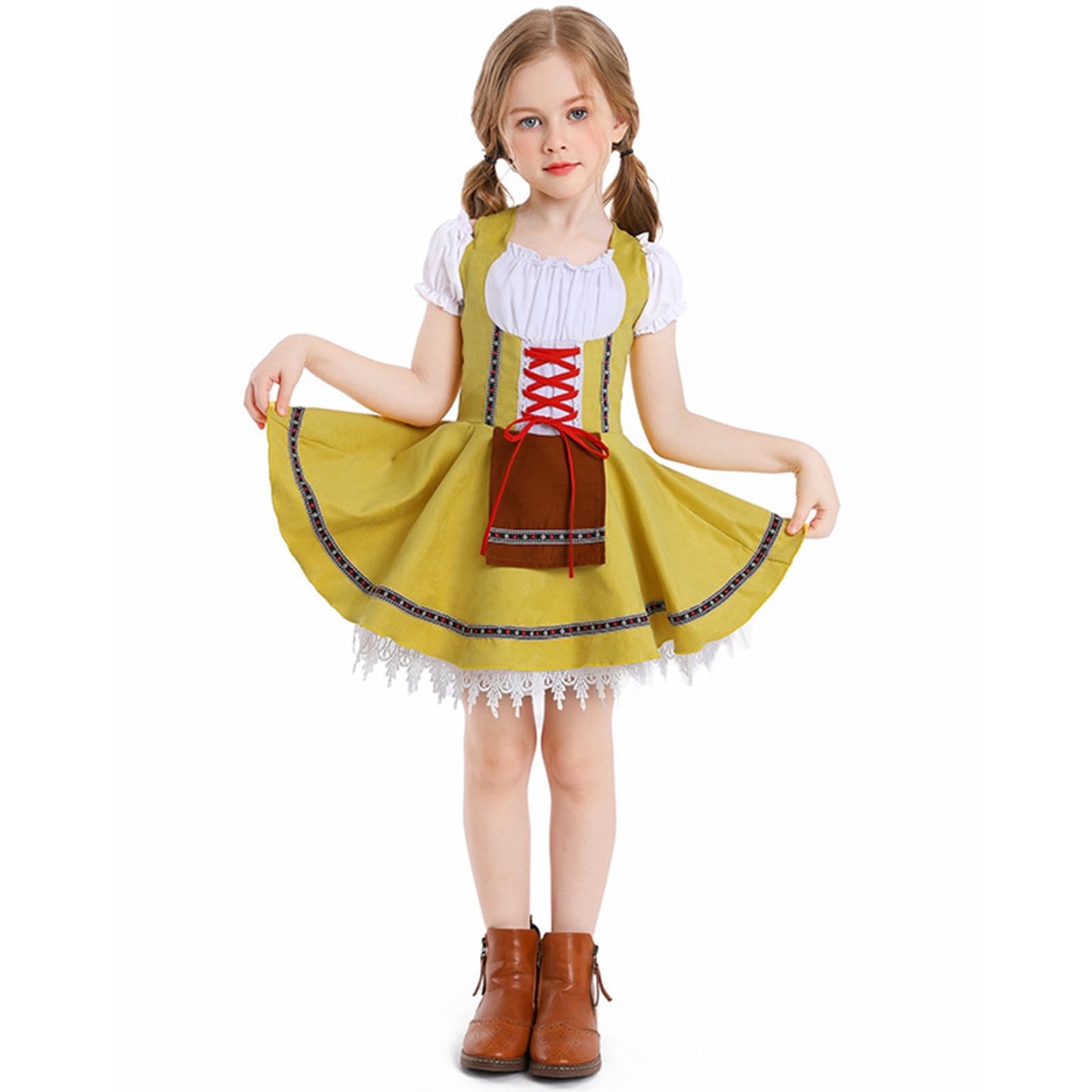 Genérico Disfraz Halloween NiñA Bebe - Conjunto de falda corta de color para disfraz de festival, festival europeo de la cerveza, para niña