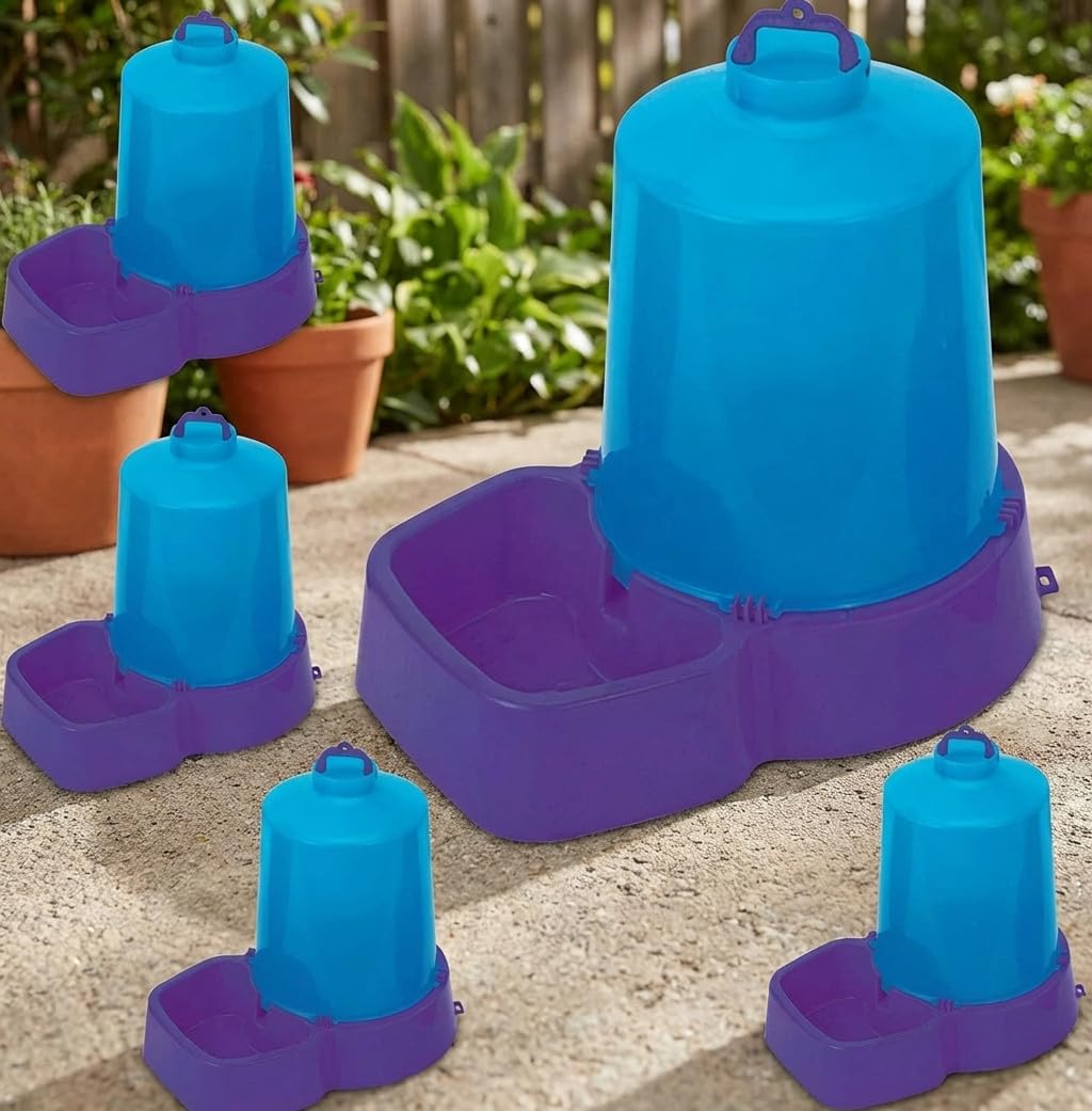Suinga Bebedero Botella Perros y Gatos 8L Pack 5 | Fabricado en plastico Resistente | Ideal para Mascotas hogar y Exterior