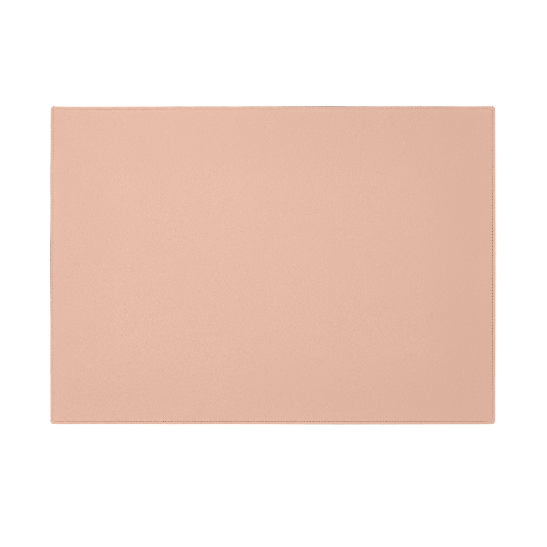 Eglooh - Palladio - Desk Mat for Office Made of Fine Real Leather Powder Pink - Desk Pad cm 50x35 - Large Mouse Pad with Handmade Stitchings and Non-Slip Bottom - Made in Italy