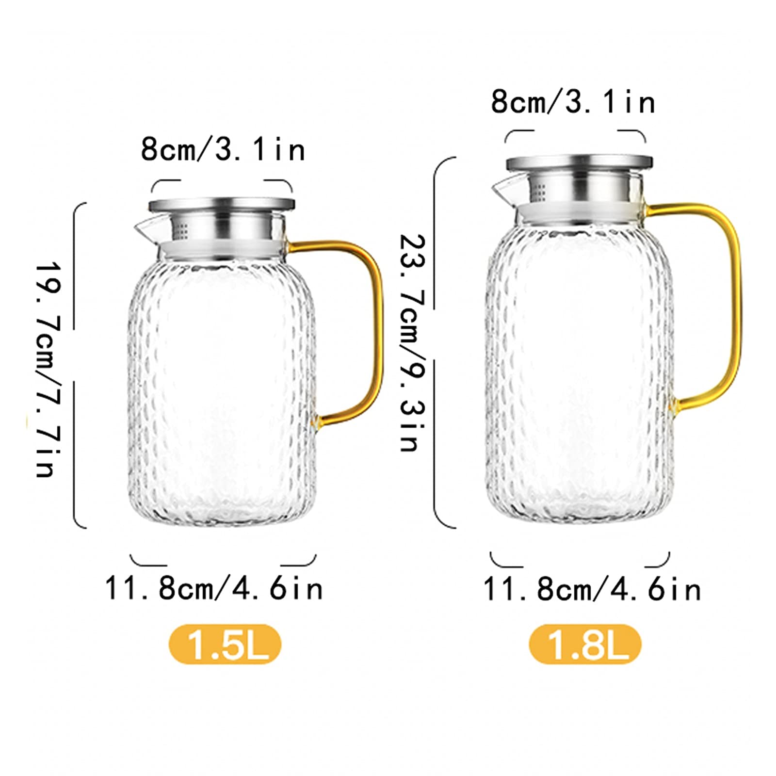 Pichet Eau 2.7L Pichet Eau Froide 2,7L - Plastique Qualité Alimentaire - Couvercle Filtre - Noir - Réfrigérateur Carafe Réfrigérateur