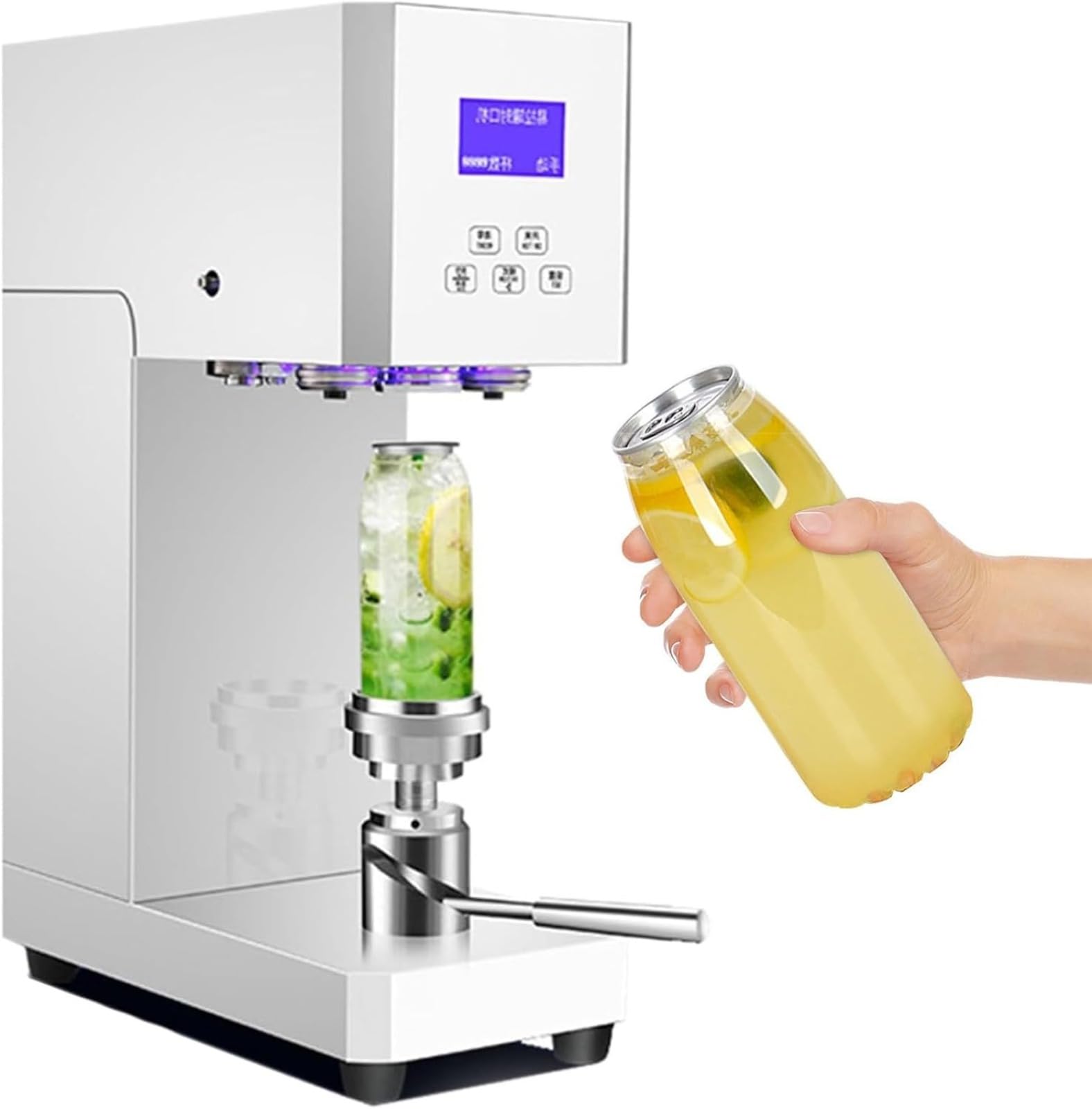 Halbautomatische Dosenversiegelungsmaschine, 370 W elektrische Nahtmaschine für 330 ml - 650 ml Dosen, auslaufsicherer Verschluss für Lebensmittel-, Getränke- und Chemikalienbehälter