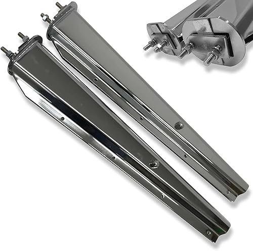 Colgadores de acero inoxidable con solapa de barro de 30 pulgadas, semirremolques de 2.5 pulgadas, patrón de pernos con resorte, 1 par