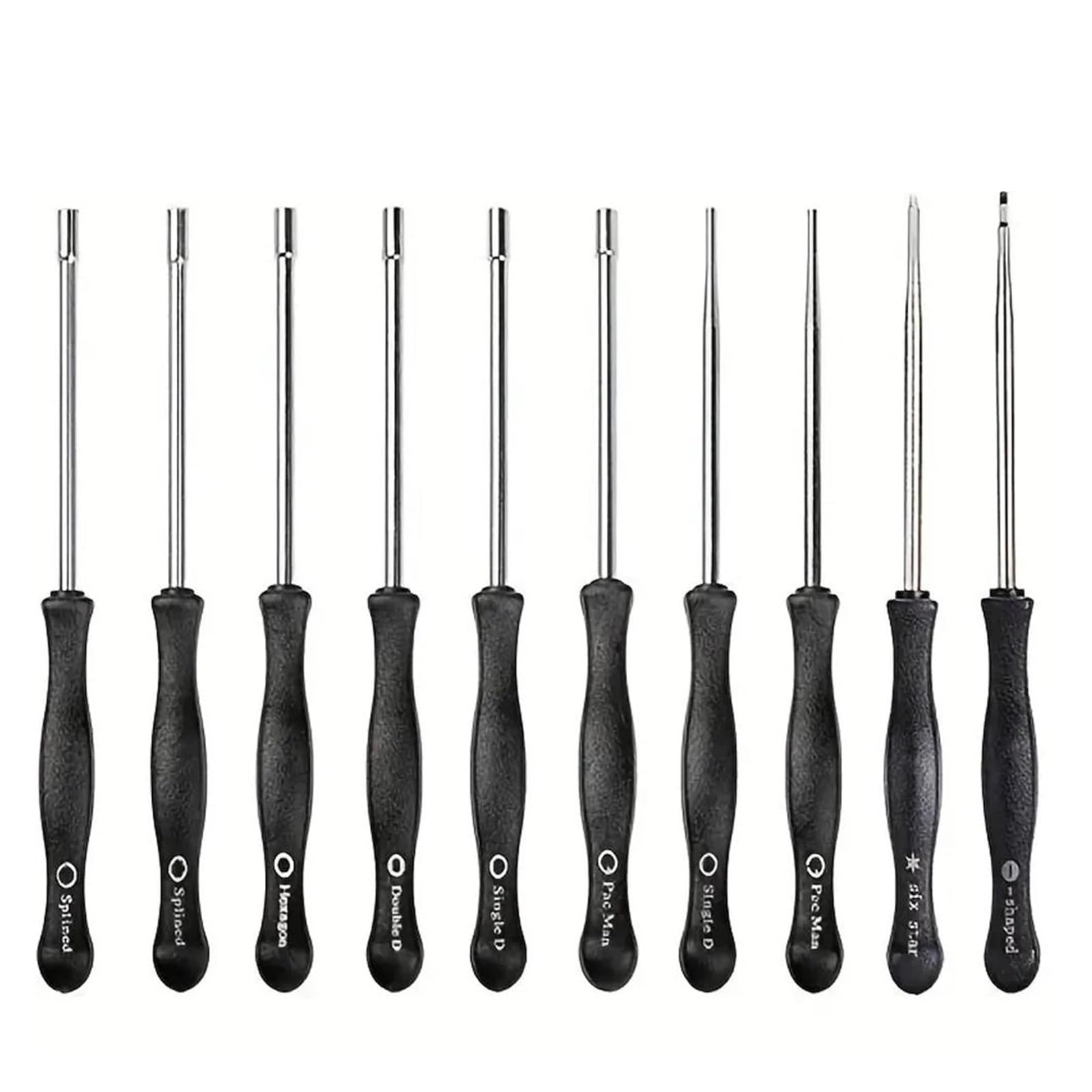 6PCS/10PCS /12PCS/ 14PCS Carburetor Adjusting Tool Set Screwdriver Kit Splined Pacman Double D for Stihl for Hus&qvarna for Zama for Walbro(10PCS)