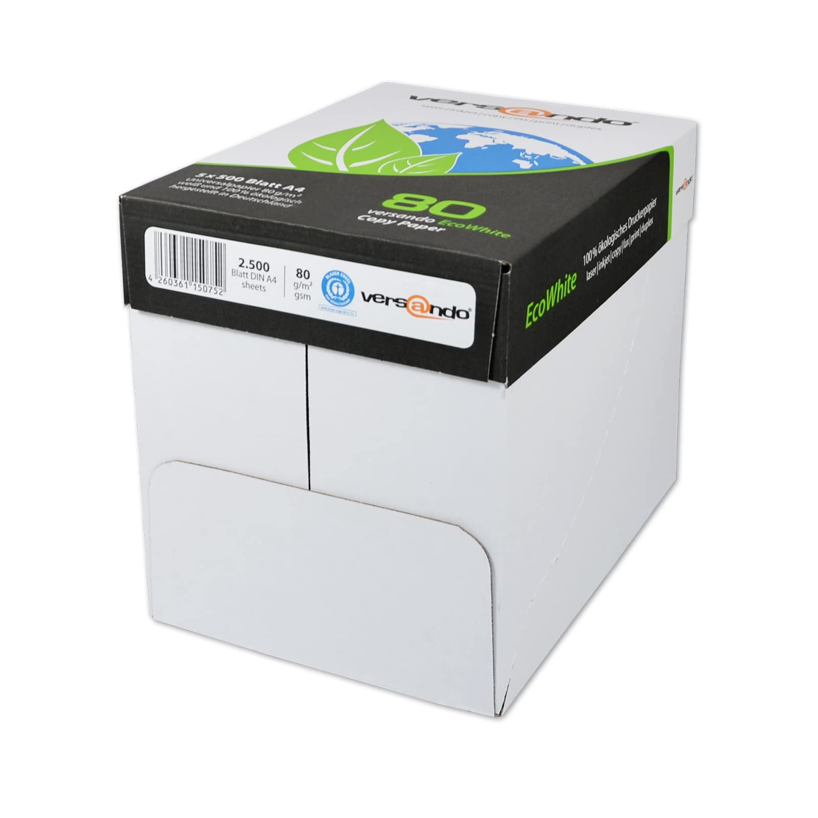 versando EcoWhite 2.500 hojas de papel ecológico A4, 80 g/m² color blanco