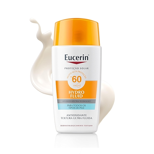 EUCERIN Protetor Solar Facial Ultra Fluido FPS 60 50ml, Hydro Fluid, Antioleosidade, Antio...