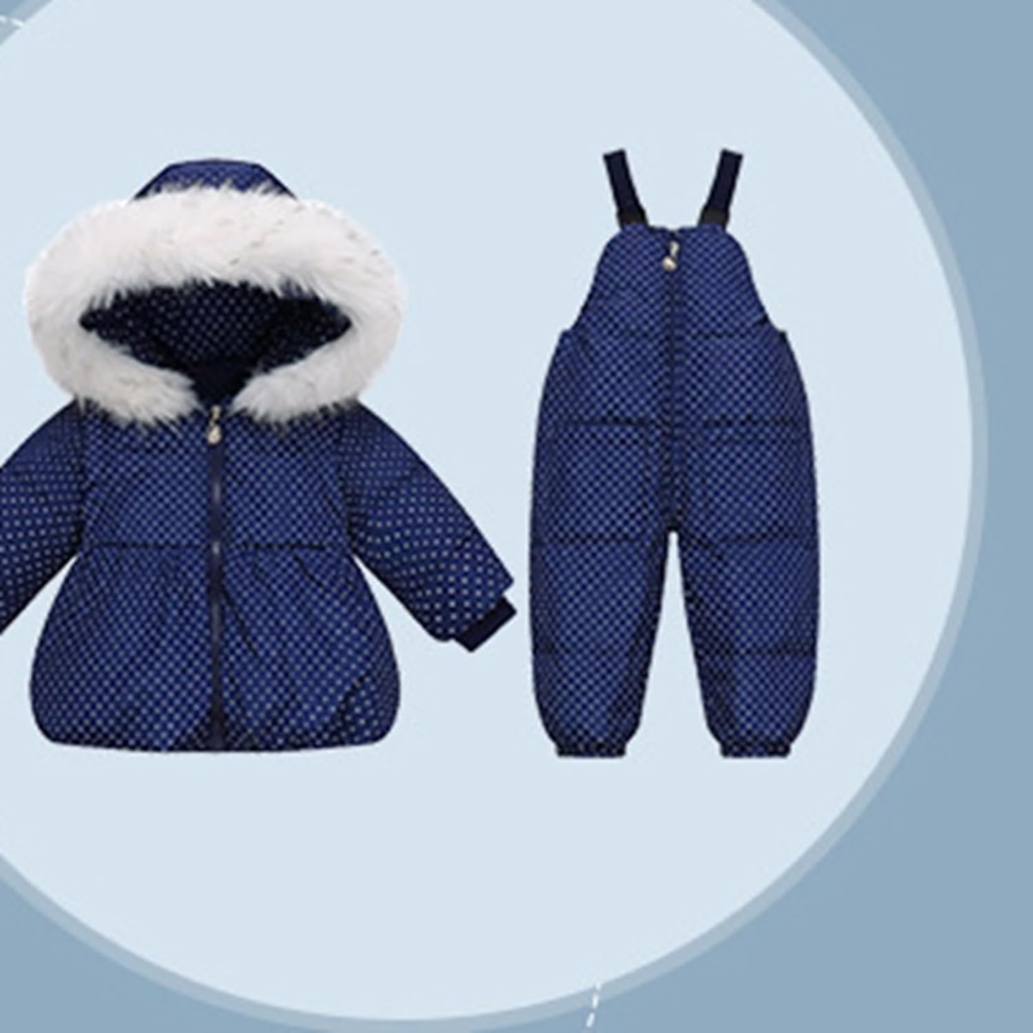 [Taopagii] スノーボードウエア 1-3歳 キッズスキーウェア 上下セット ダウンジャケット スノーボード 股割れズボン 3