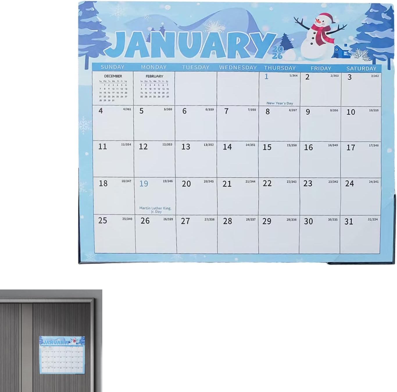 Kalender 2026-2027 Maandelijks,Planner met Gelinieerde Blokken | 18