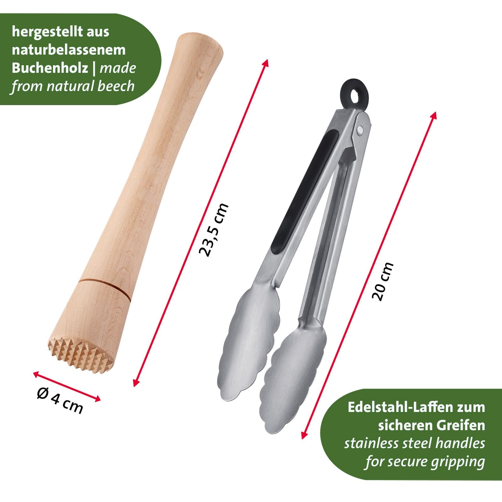 Westmark Fermentier-Set, 6tlg. – Set inkl. 2 Drahtbügelgläser, 2 Fermentiergewichte und je 1 Fermentier-Stampfer und 1 Zange, 666022E6