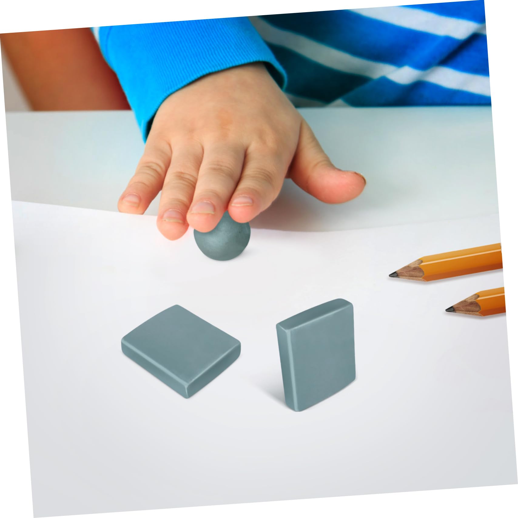NUOBESTY 5 Ensembles La Gomme Gommes Alimentaires Gommes Pétries Pour Dessiner Gomme D'art Pour Esquisser Pour Écoliers Gomme À Effacer Artistique Pâte À Modeler Blue 12 Pièces * 5