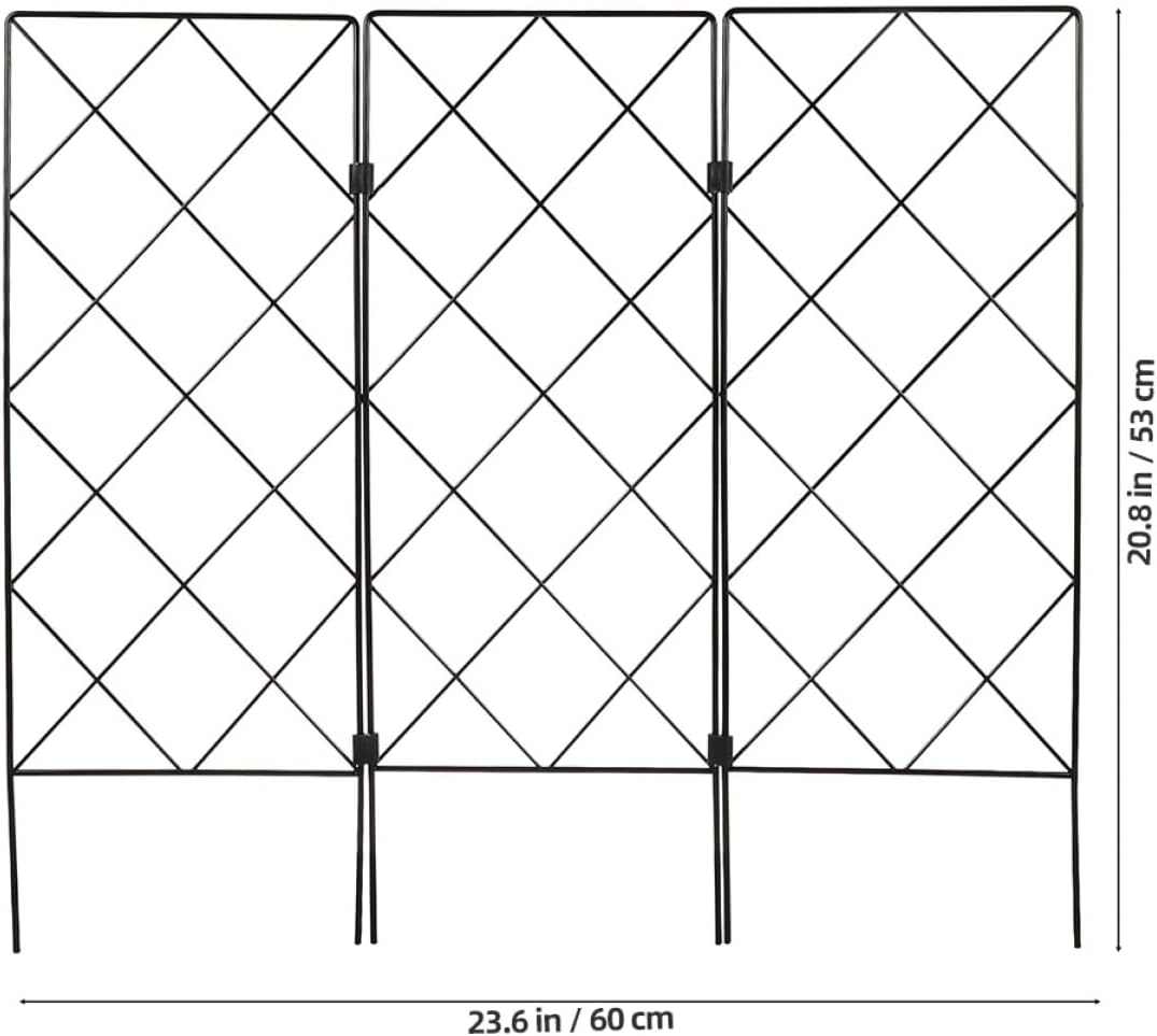 5pcs Black Foldable Garden Plant Support Trellis for Climbing Plants Indoor and Outdoor and Vines