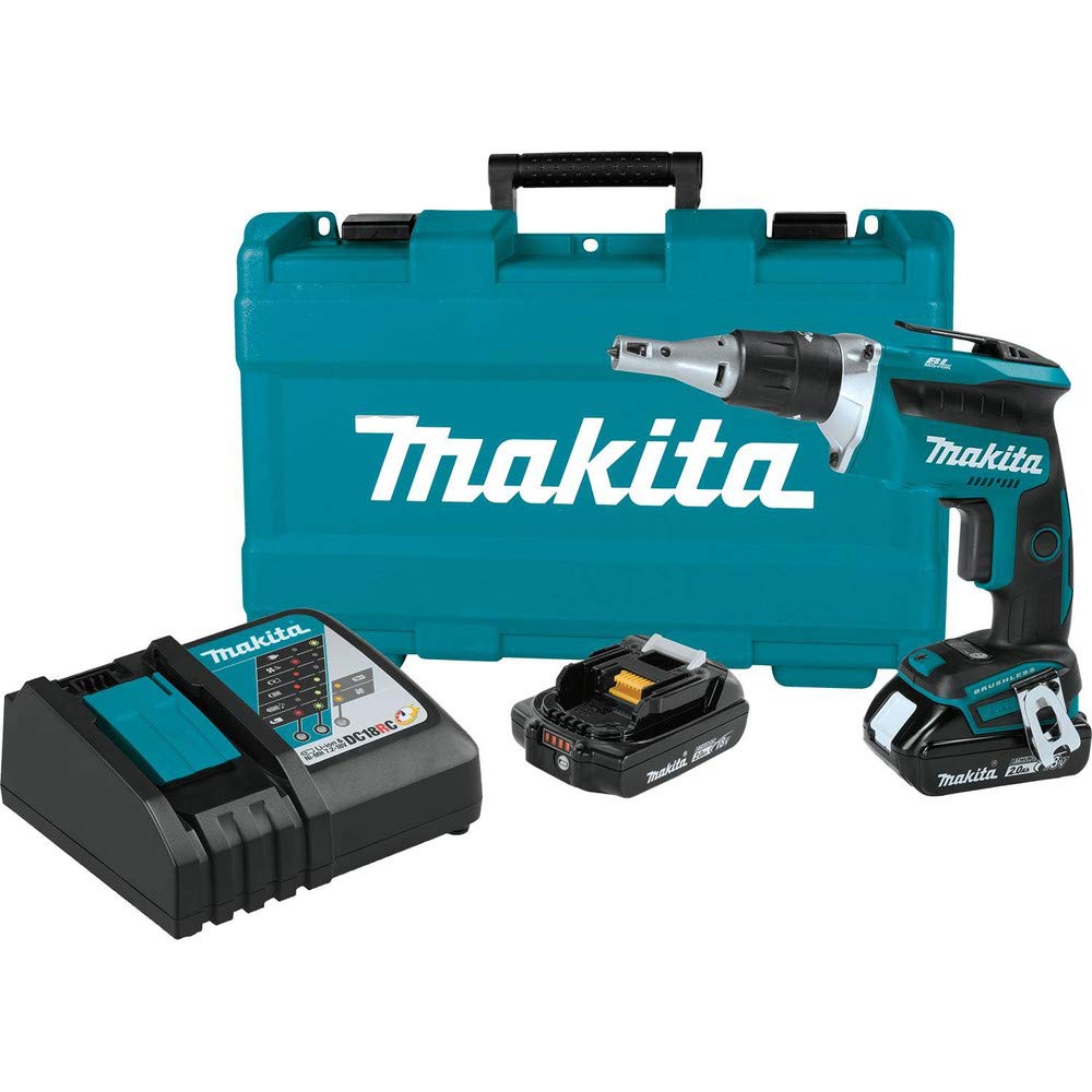 Makita XSF03R 18V LXT Lithium-Ion COMPACT Brushless Cordless Drywall Screwdriver Kit (2.0Ah)