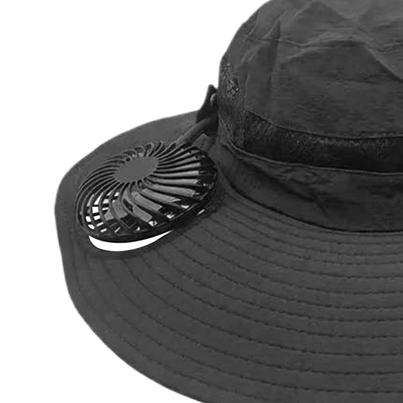 Cappello da sole da uomo con ventilatore e protezione UV - Copricapo estivo per la protezione solare - Uomo Papà Pesca Campeggio Escursionismo Giardinaggio Viaggi Quotidiani